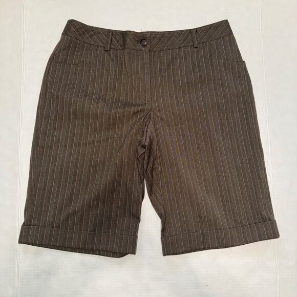 Alfani Women 12 Stripped Short Academia Professional Career Business Casual - Picture 1 of 8